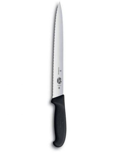 Victorinox Fibrox Slicing Knife Serrated Blade Pointed Tip 25 cm