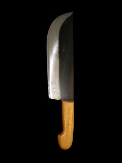 Black Steel Fish Cleaver with Wooden Handle 35 cm