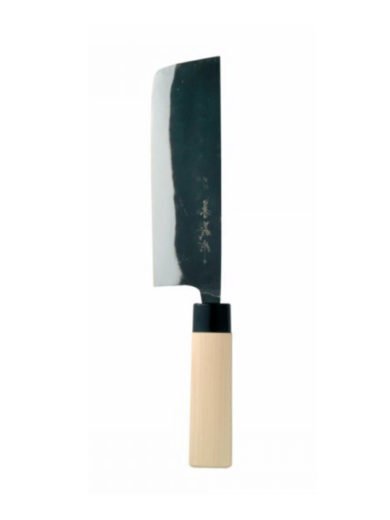 Kaneyoshi Saku Carbon Steel Nakiri Kurouchi Knife 16,5 cm