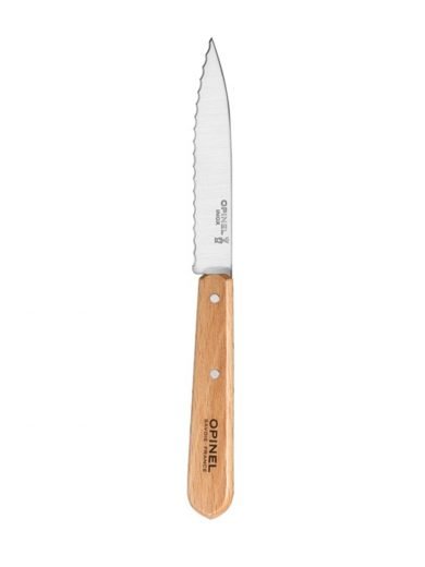 Opinel Les Essentiels Serrated Knife N°113 With Beech Handle
