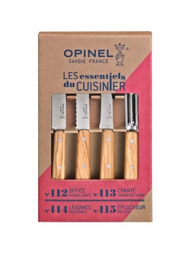 Opinel Les Essentiels Olive Set Of 4 Kitchen Knives
