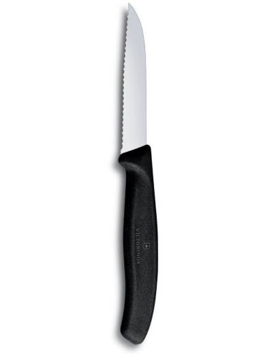 New 4 x VICTORINOX Steak Pizza Knife Set 12cm Wide Blade Wavy Serrated Edge